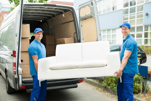 Furniture removals team planning a move in St Johns Wood