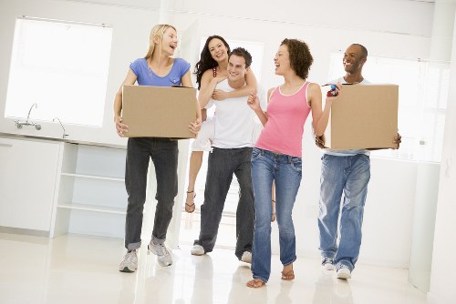 Professional house removals team preparing a move in St Johns Wood