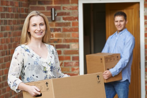 Packed moving truck ready for a flat or house move in St Johns Wood