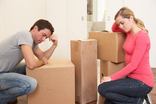 Unpacking boxes and organising a new property in St Johns Wood
